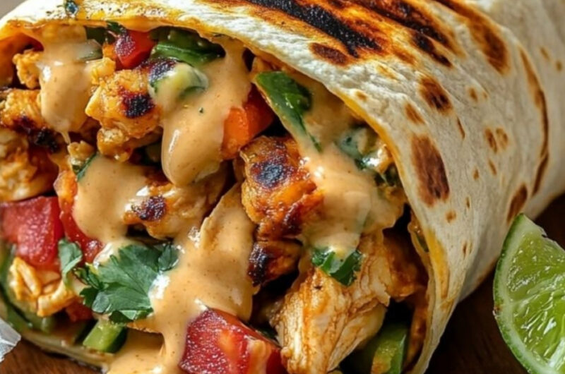 Chipotle Ranch Grilled Chicken Burrito Recipe