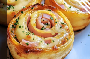 Easy Ham and Cheese Pinwheels with Puff Pastry Recipe