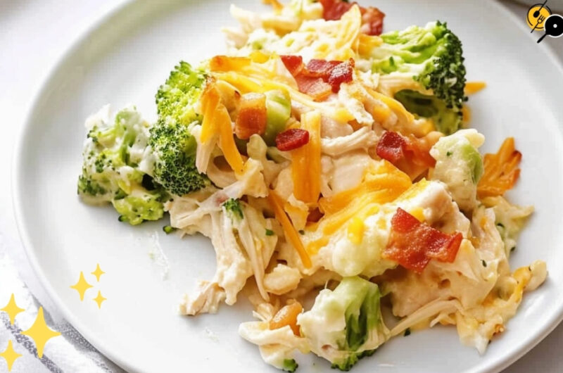 Keto Chicken Alfredo with Broccoli