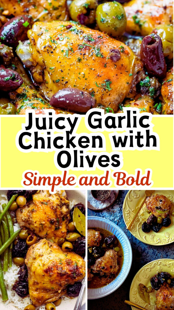 Juicy Garlic Chicken with Olives Simple and Bold