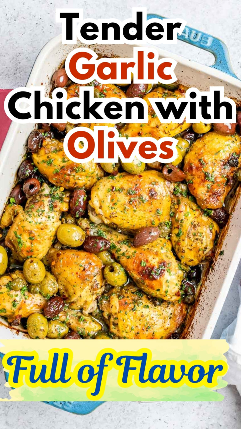 Tender Garlic Chicken with Olives Full of Flavor